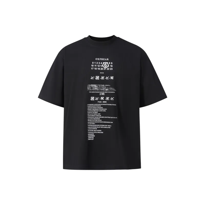 OX FREAK T Shirts Unisex Black-0