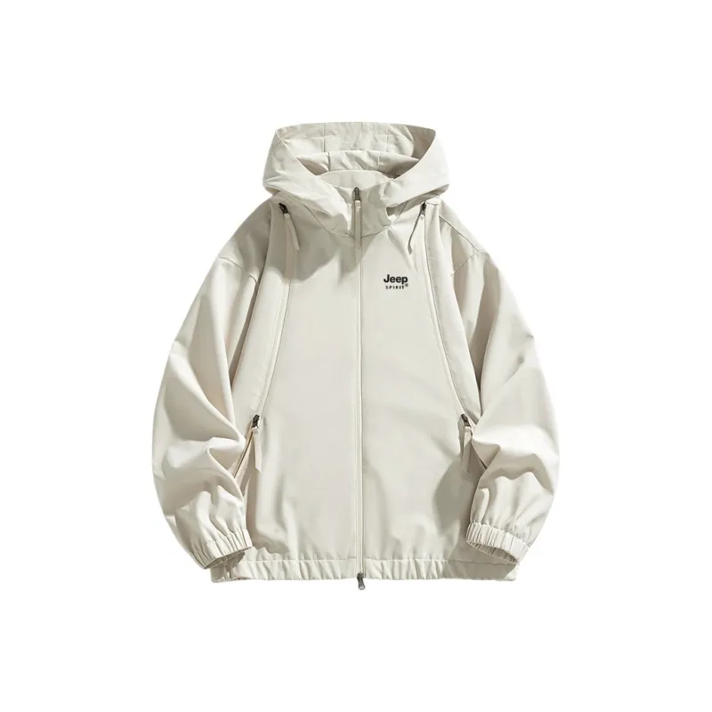 JEEP SPIRIT Outdoor Hiking Wind And Water Repellent Windbreaker Jacket Unisex-5