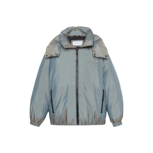 CALVIN KLEIN Jackets Coats Europe Version Men's Two-tone Olive Green