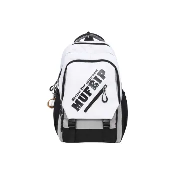 Single Warehouse Nylon Backpack Unisex White/Black/Red