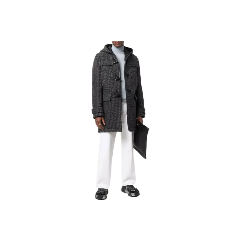 Valentino Coats Men Black-0