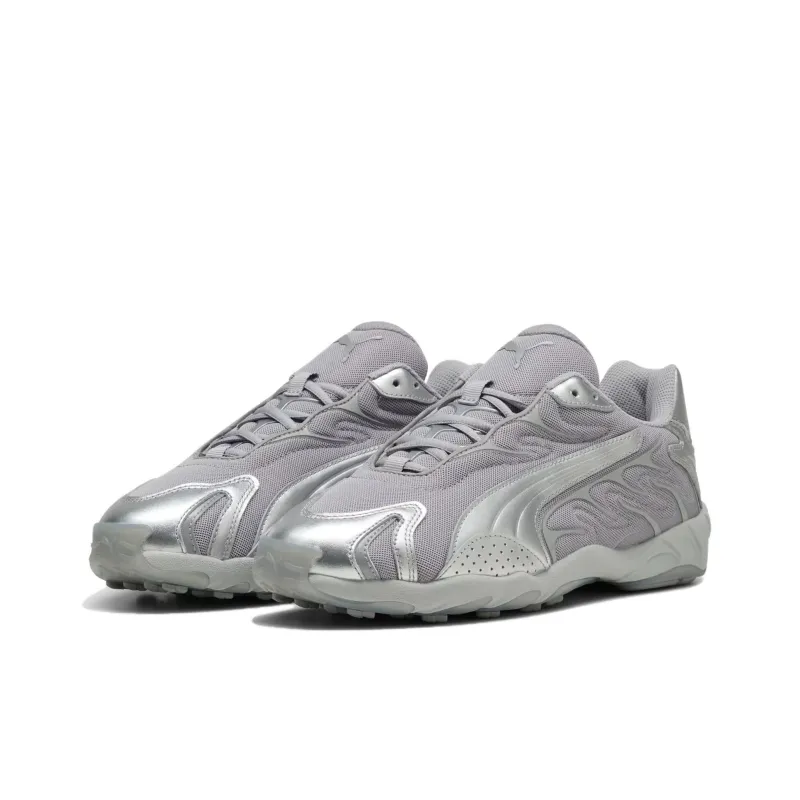 PUMA Inhale Anti Slip Wear Resistant Low Top Casual Running Shoes Unisex Silver Gray-2