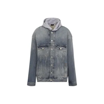 Balenciaga Logo Printed Hooded Jacket