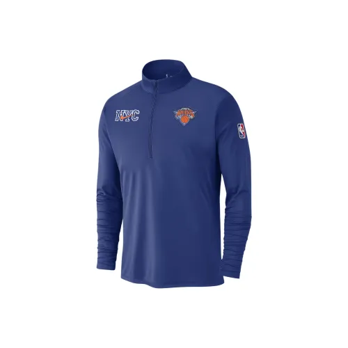 Nike New York Knicks City Edition Men's Nike Dri FIT Nba 1/2 Zip Long Sleeve Top