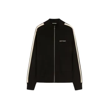 PALM ANGELS Logo Embroidered Zip Up Jacket