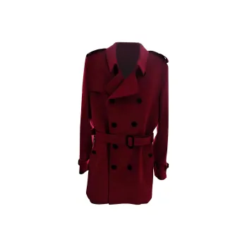Burberry Coats Men Deep Red