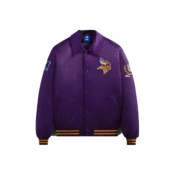 KITH X Nfl Vikings Satin Bomber Jacket