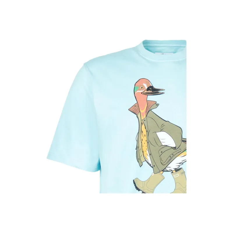 BARBOUR x NOAH T Shirt Unisex Blue-4