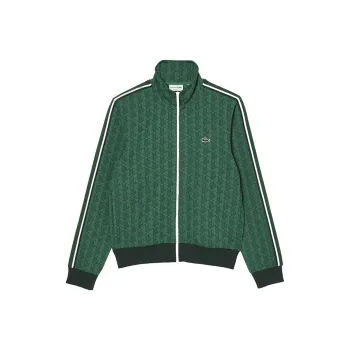 LACOSTE Monogram jacquard Zipped Sweatshirt