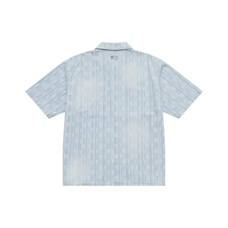 MLB MONOGRAM Collection New York Yankees SS25 Shirt Unisex Light Blue-1