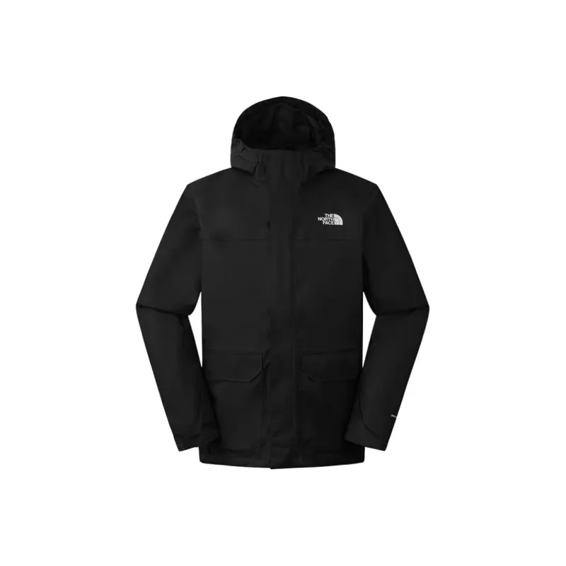 THE NORTH FACE Outdoor Hiking Waterproof And Windproof Windbreaker Jacket Unisex Cosmic Black-0
