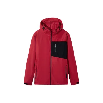 Tectop Water-Resistant Windproof Wear-Resistant Lightweight Windbreaker Jacket Unisex China Red