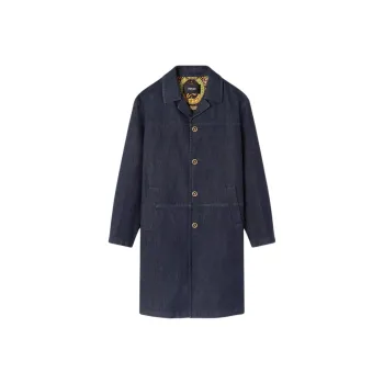 VERSACE Button Down Denim Coat