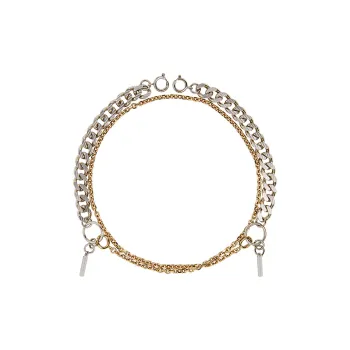 JUSTINE CLENQUET Copper Palladium plated Necklaces Unisex Silver/Gold