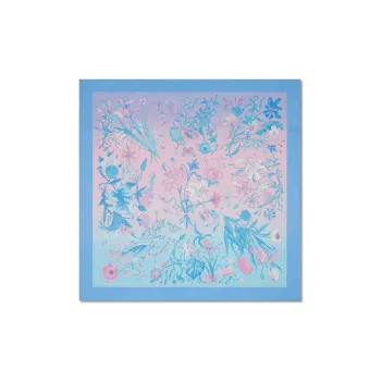 GUCCI Silk Scarves Women's Light Blue