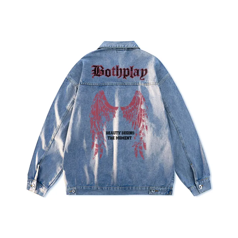 BOTH PLAY Denim Jackets Unisex-9