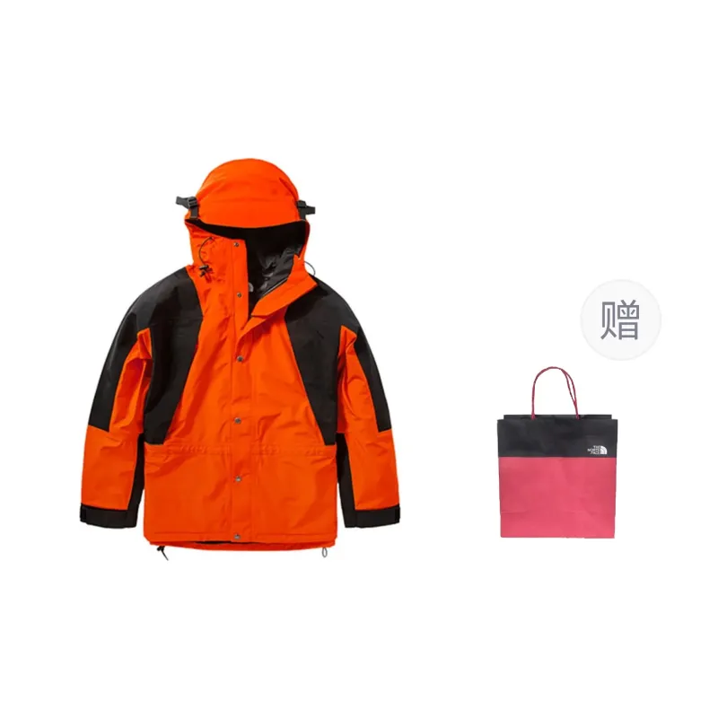 THE NORTH FACE Waterproof And Windproof Windbreaker Jacket Unisex Red Shopping Bag-0