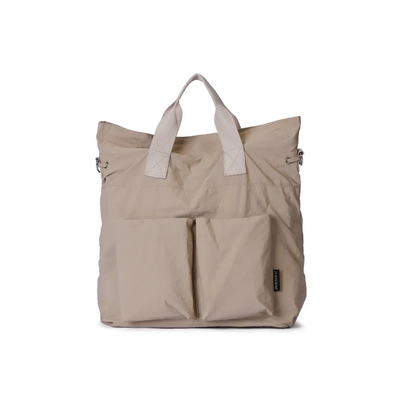 Dubaolu Fabric Tote Shoulder Bag, Crossbody Bag, Handbag Large Size Women's Khaki/Black-1