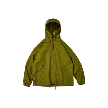 SET FUNS SETFUNS Webbing Pleated Lace Up Jacket Unisex Mustard Yellow Fall