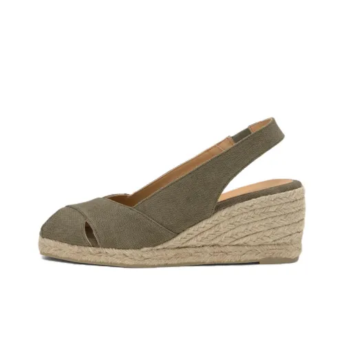 Castañer DIANA Wedge Heel High Heels 7cm Women's Olive