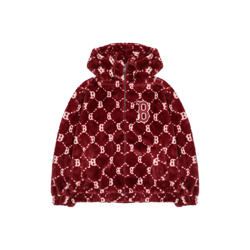 MLB Velvet Jackets Unisex Burgundy-0