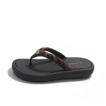 AJPAP Flip Flops Women's Leopard Print