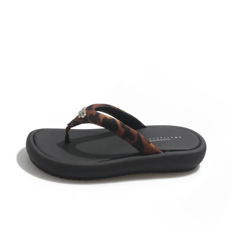 AJPAP Flip Flops Women's Leopard Print-0