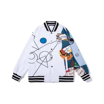FireMonkey Baseball Jacket Unisex White
