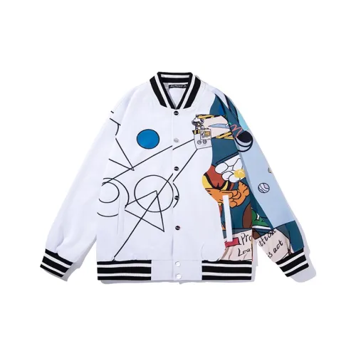 FireMonkey Baseball Jacket Unisex White
