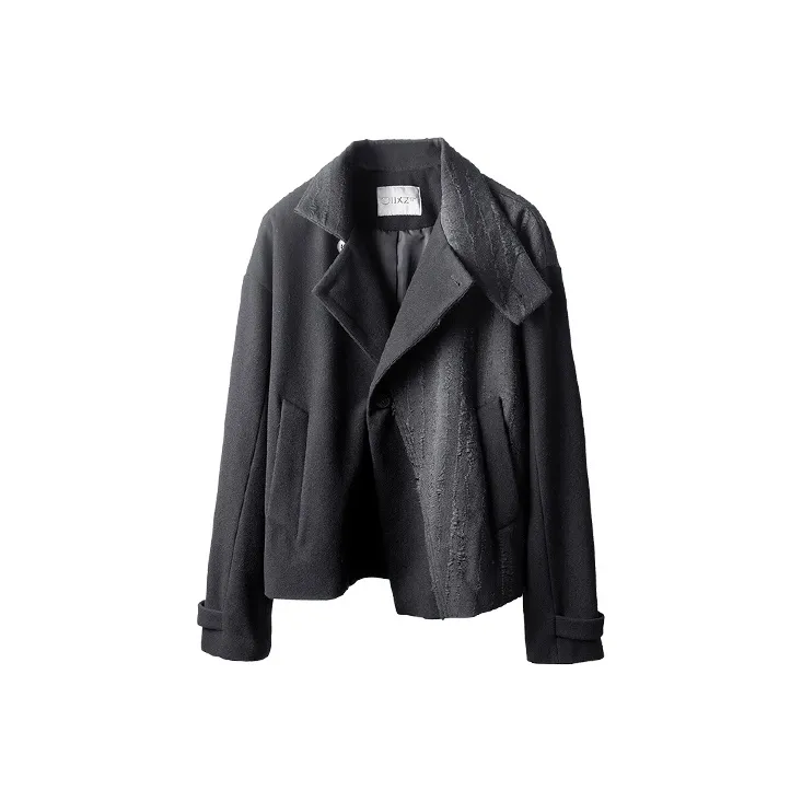 HUANXIANGZHE Jackets Coats Unisex Black-0