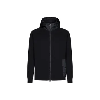 C.P.Company Logo Printed Zipped Fleece Hoodie