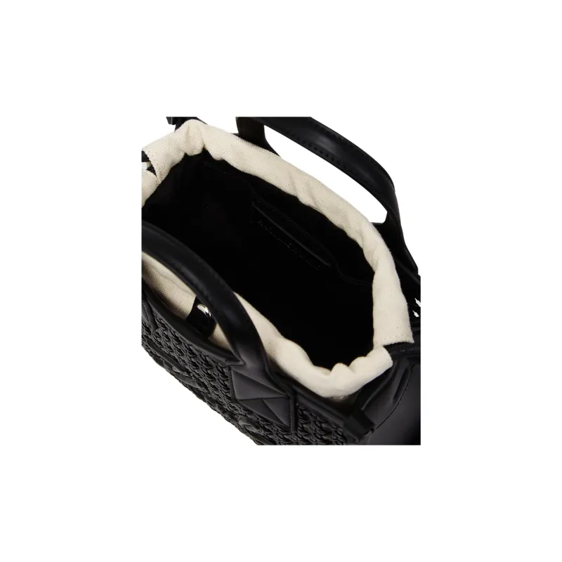 KARL LAGERFELD K/SKUARE Polyurethane Tote Bag, Shopping Bag, Handbag Trumpets Women's Black-3