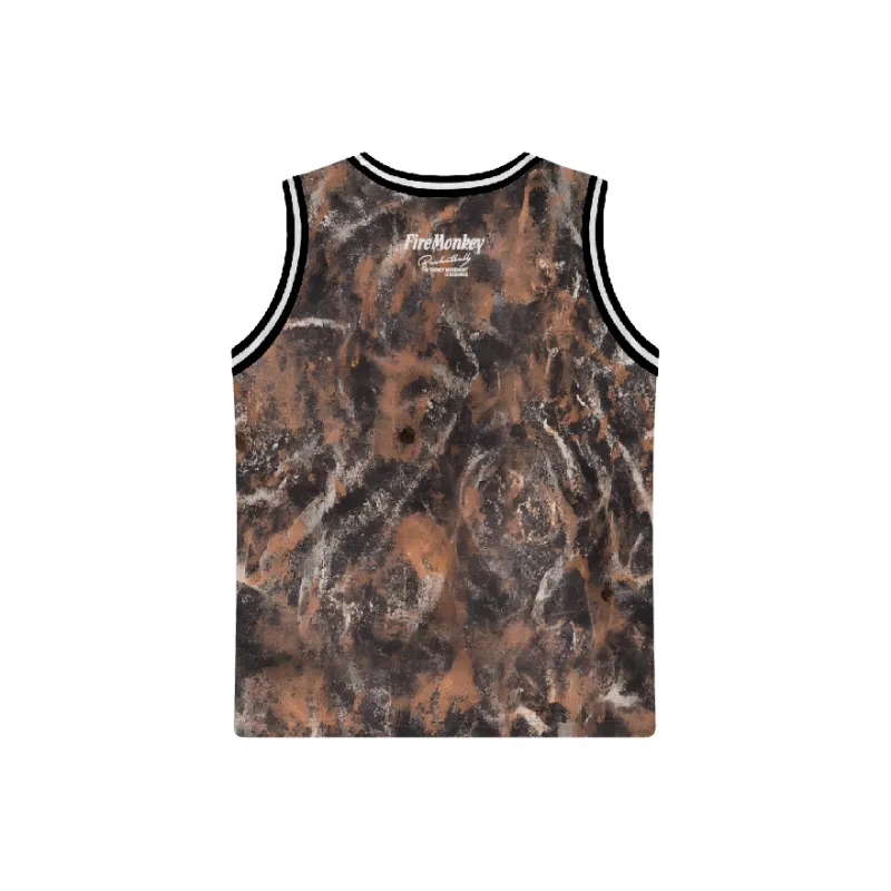 FireMonkey Basketball Jersey Unisex Tan-1