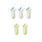 [5 Pack/100% cotton Slip-Resistant]3 Pack White Blue+2 Pack Yellow