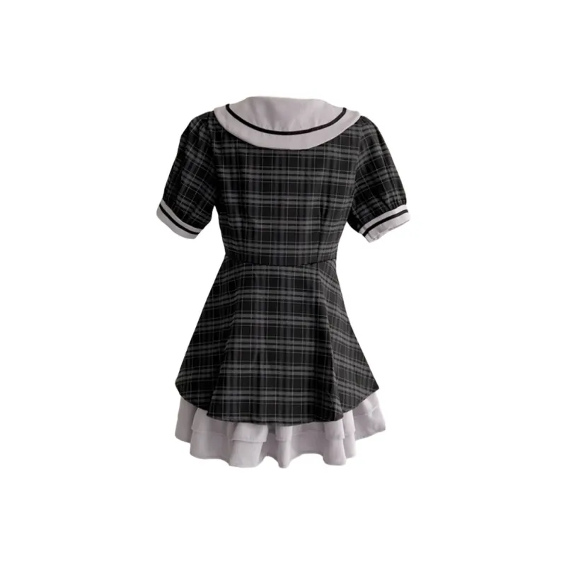 XIAOJUCHUANLI Short Sleeved Dress Women's Black-1