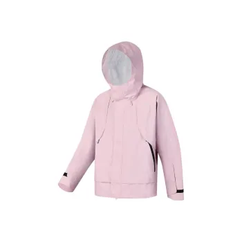 FILA Fitness Hiking Water Resistant Windproof Breathable Windbreaker Jacket Unisex Dark Cherry Blossom Pink