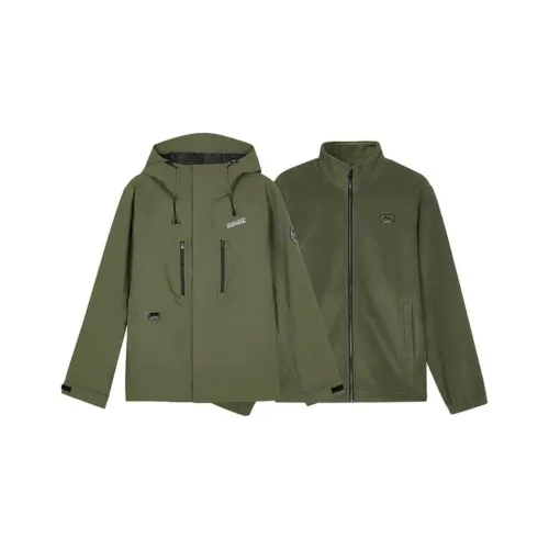 Skechers Hiking Waterproof And Windproof To Keep Warm Windbreaker Jacket Men's Khaki Green