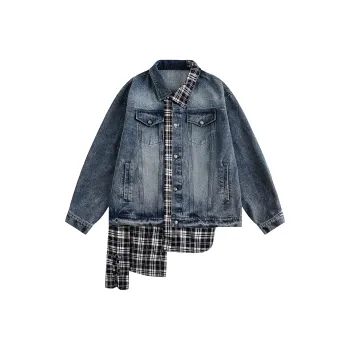 M MAICCO Denim Jackets Unisex Levi's & Black Plaid