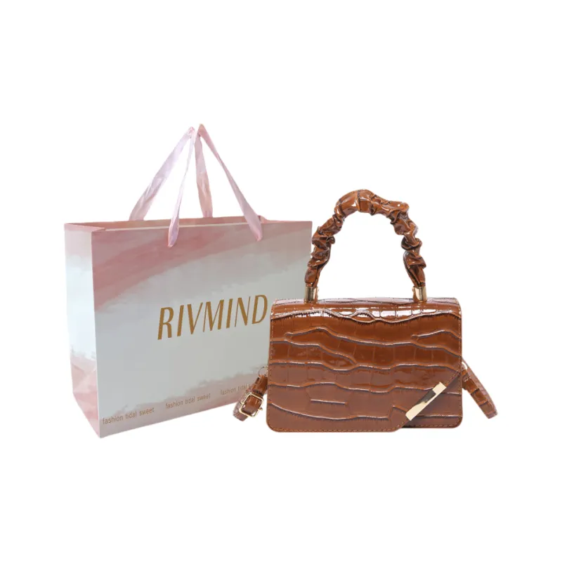 RIVMIND PU One Shoulder Handbag Women's Black/Red/Gold/Green/Brown-5