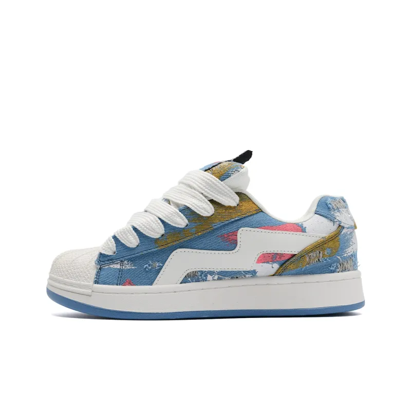 KAAVER OTTO Abrasion Resistant Breathable Slip Resistant Canvas Skateboard Shoes Unisex-24