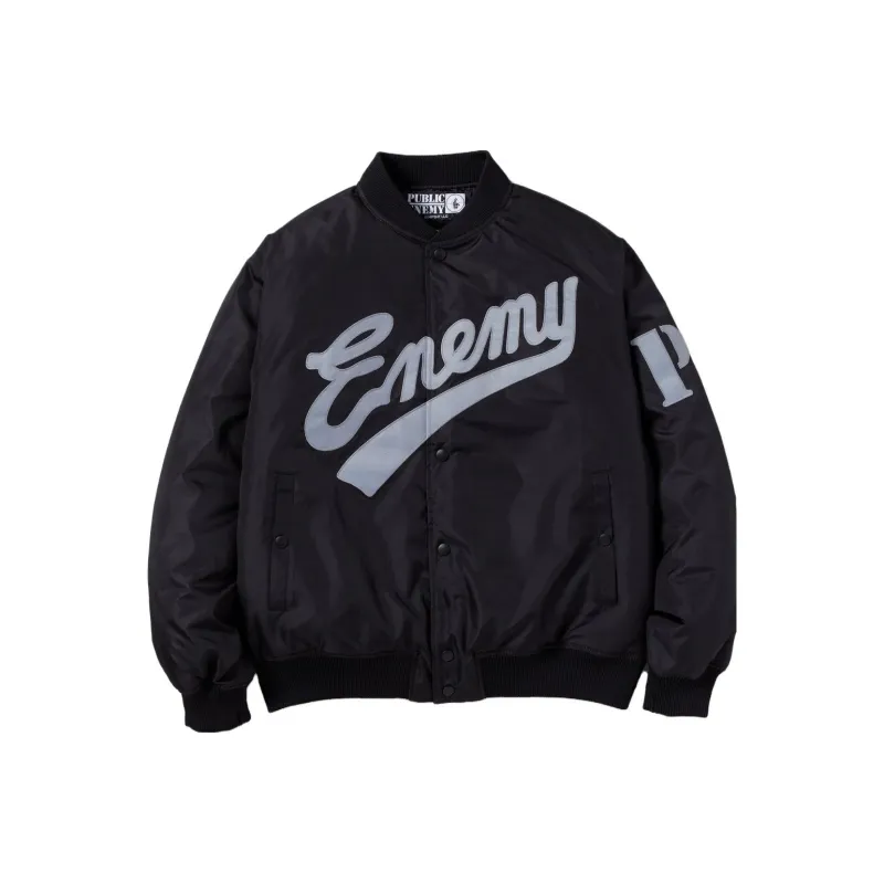 NEIGHBORHOOD X Public Enemy X Majestic Baseball Jacket-0