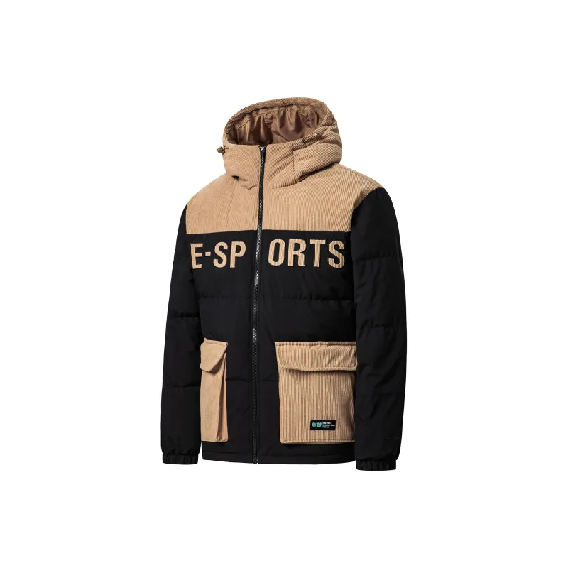 Erke Down Jackets Men Jet Black/Premium Khaki-0