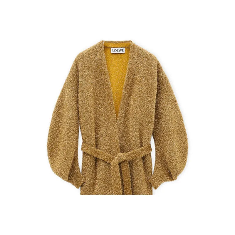 LOEWE SS25 Women's Pre Selection Collection Coat Women's Gold-4