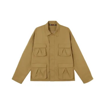 YAOJIUJIUQI Jackets Men Brown