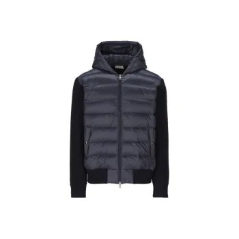 Moncler Knitted Zip Up Padded Hoodie