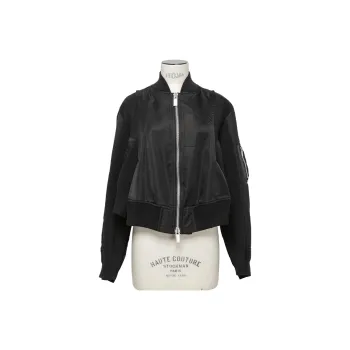 Sacai Twill X Knit Bomber Jacket