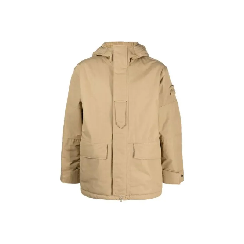 STONE ISLAND Garment dyed Cotton Hooded Jacket-0