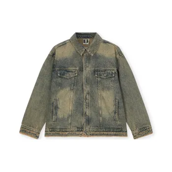 BONELESS Denim Jacket Unisex Yellow Mud