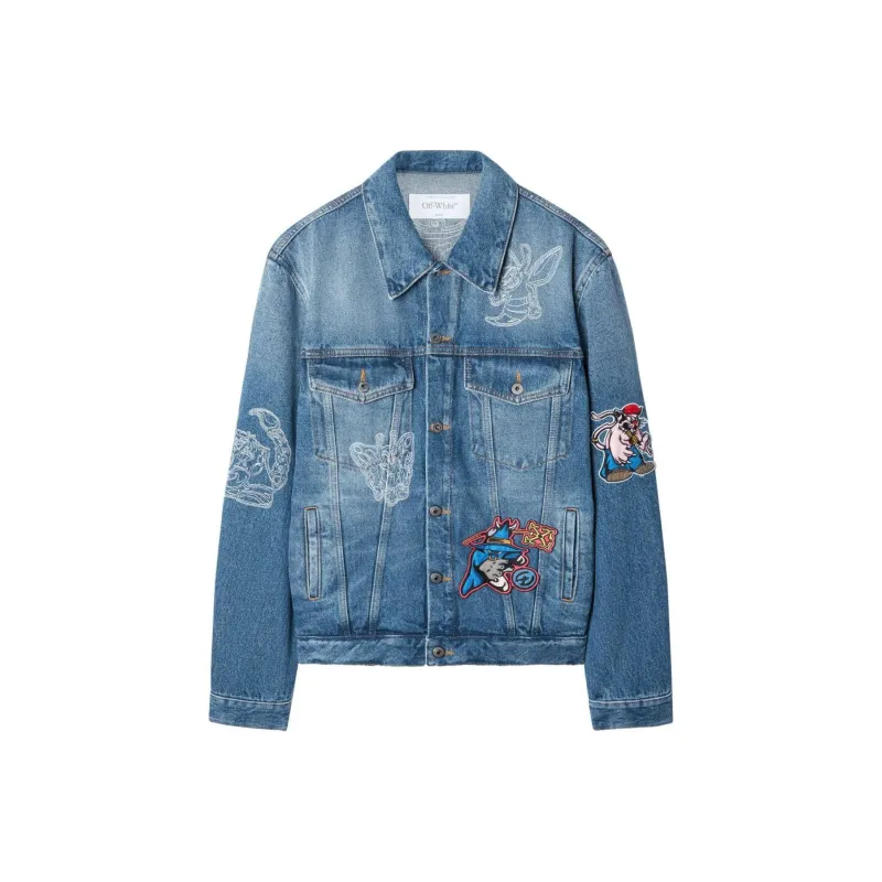 OFF WHITE Character Skate Denim Jacket-0