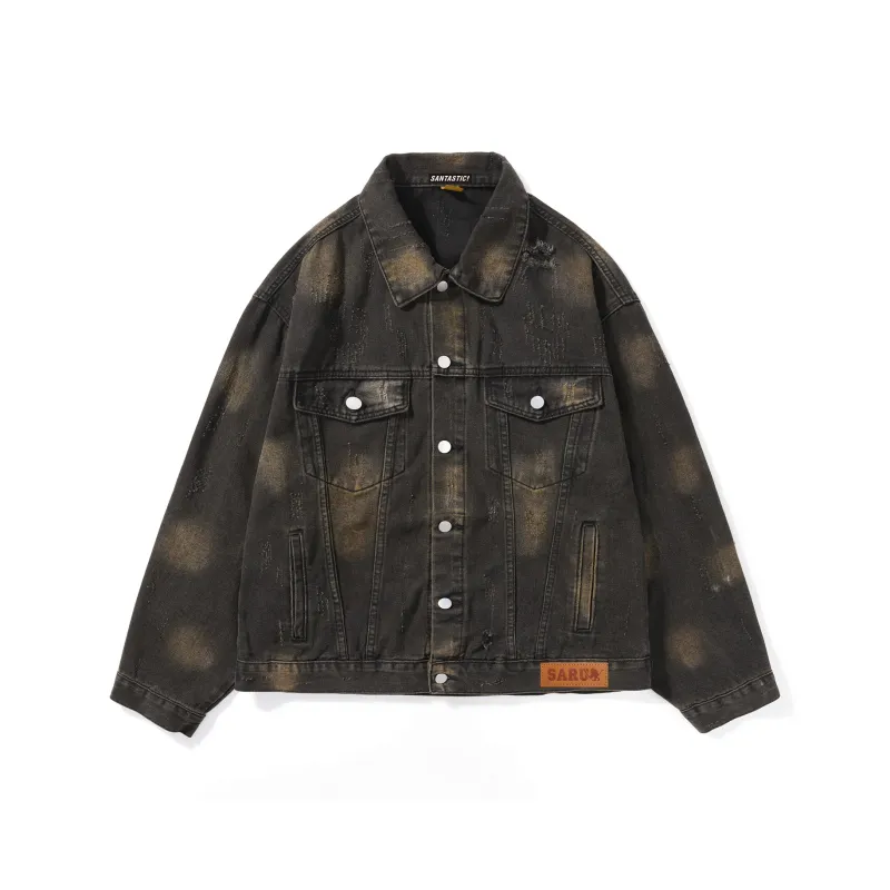 SANTASTIC Denim Jacket Men's Black-0